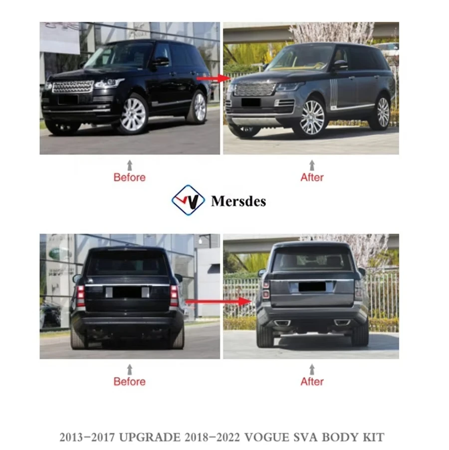 Brand New High Bodykit for 2013-2017 for Vogue L405 Upgrade 2018-2022 SVA Style Headlamp Bumper Hood Easy Installation
