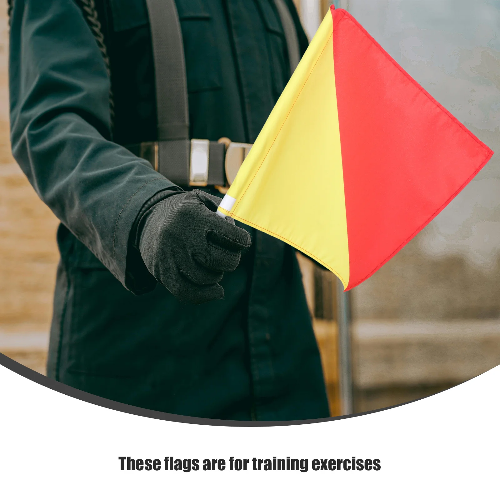 2 قطعة أعلام محمولة مادة قماش بولي كلوريد الفينيل المتينة لمعدات السلامة للتدريب على إشارة البحرية #4