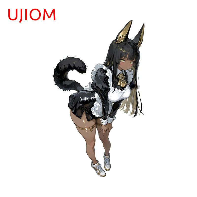 UJIOM Egyptian Style Anubis Girl Graffiti Wall Stickers Unique Attractive Funny Picture Computer Host Decal Scratch Proof Murals