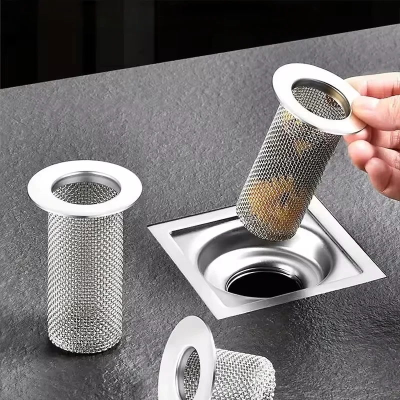 New Stainless Steel Floor Drain Filter Mesh Kitchen Sink Filter Bathtub Hair Catcher Stoper Anti-clog Shower Net Strainer Drains