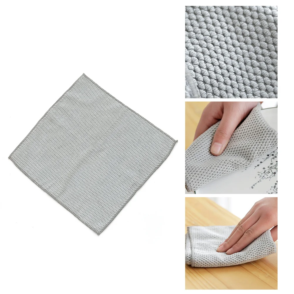 

3 pcs Water Absorbent Cleaning Cloth Thickened Kitchen Dish Towels For Tableware Stove Ceramic Tile Pot Bathroom Toilet