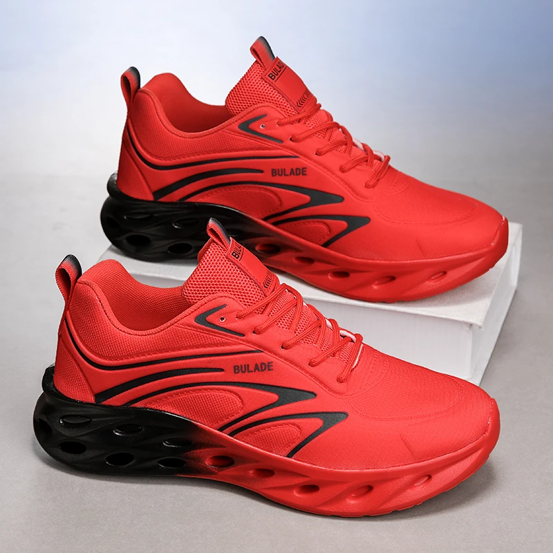 Men's Running Shoes Breathable Mesh Sports Sneakers Non-slip Shock Absorbing Athletic Training Shoes