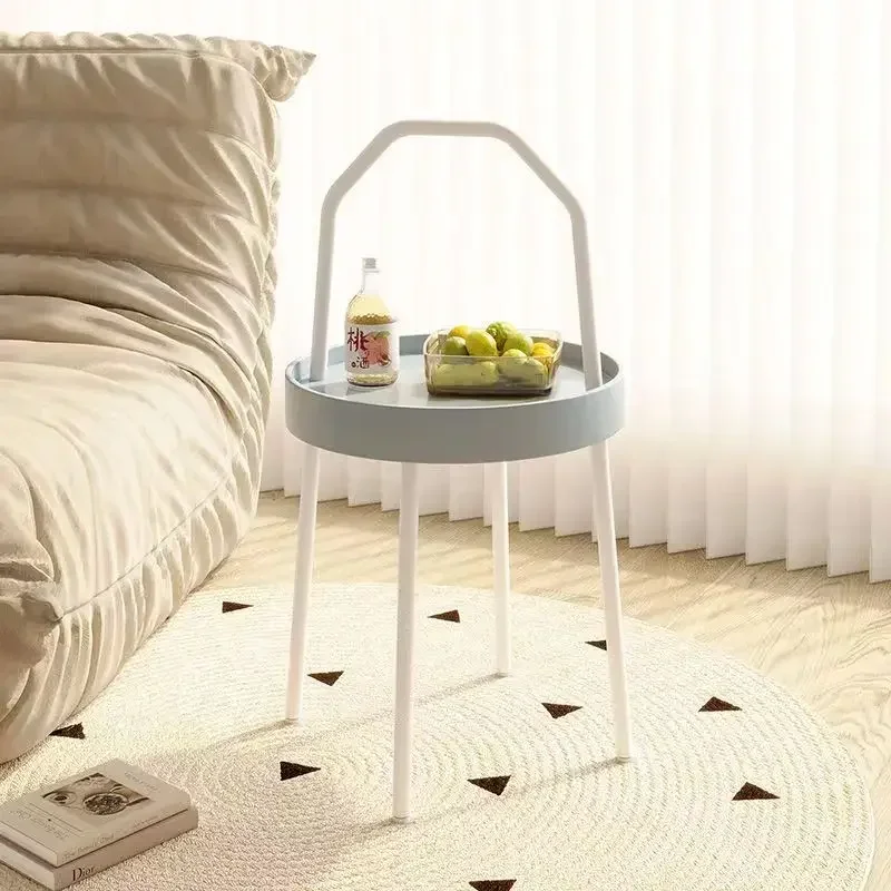 

Plastic Living Room Sofa Tables Coffee Storage Modern Sedentary Sofa Tables Cream Style Bedside Home Furniture Tavolino LLST