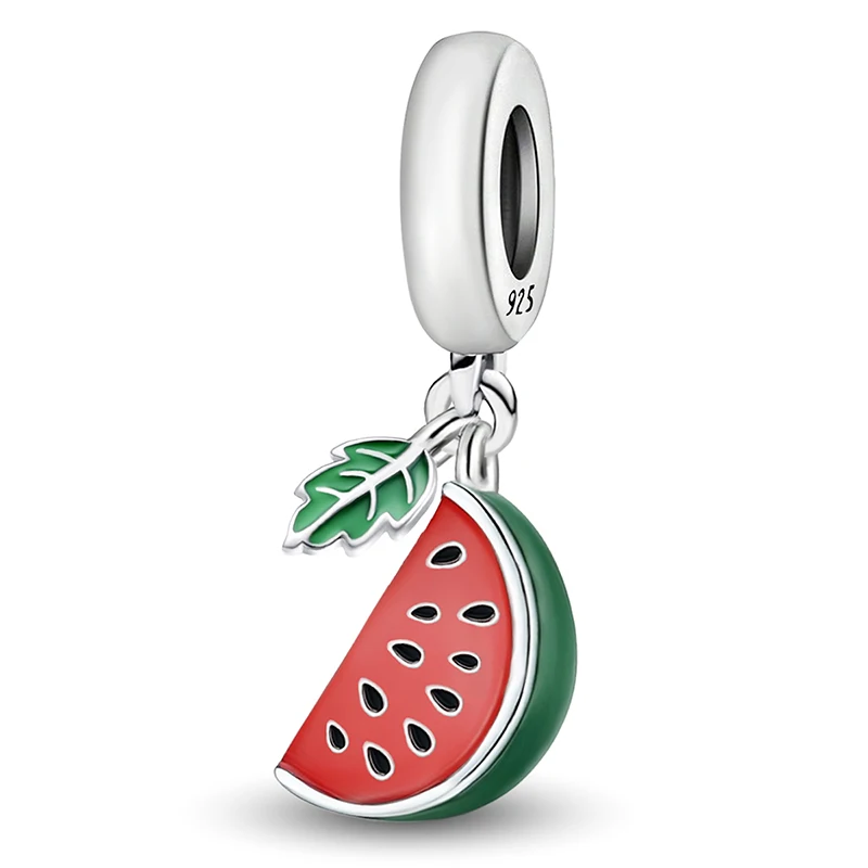 

925 Sterling Silver Apple Plant Cherry Flower Plant Charms Bead Diy Bracelet Making Gift Of High Quality Fashion Jewelry