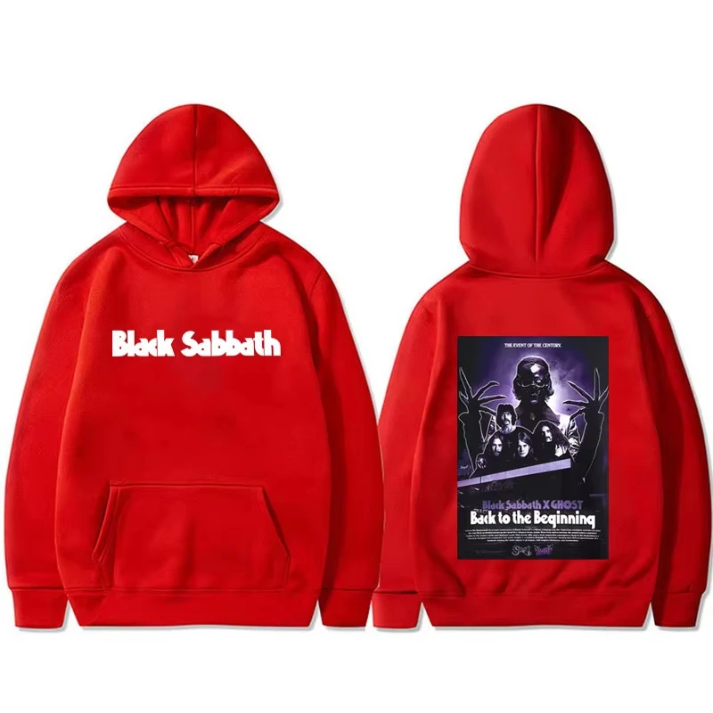 Толстовка с капюшоном в стиле рок-группы Black Sabbath & Ghost Band Back To The Beginning Ozzy Osbourne, пуловер для мужчин и женщин, винтажная толстовка большого размера