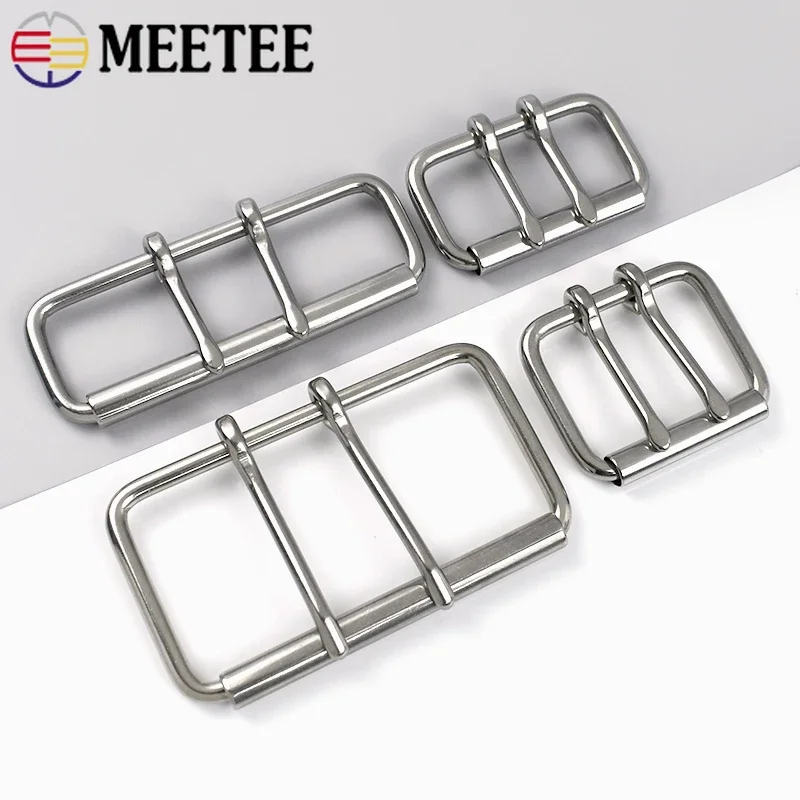 

1Pc ID52/60/102mm Stainless Steel Belt Buckles for Men Leather Crafts Double Pin Buckle Head Roller Waistband Fastener Accessory