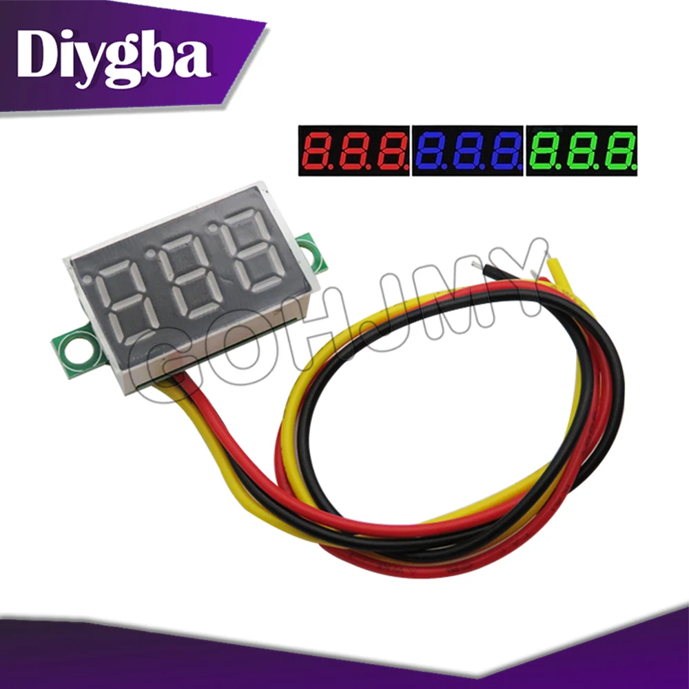 Three wire DC digital display voltmeter head 0.36 