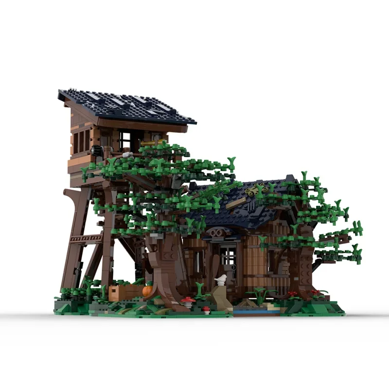 Middeleeuws kasteel Model Moc Bouwstenen Boomhut Bosbundel Technologie Modulaire blokken Geschenken Kerstspeelgoed DIY-montage