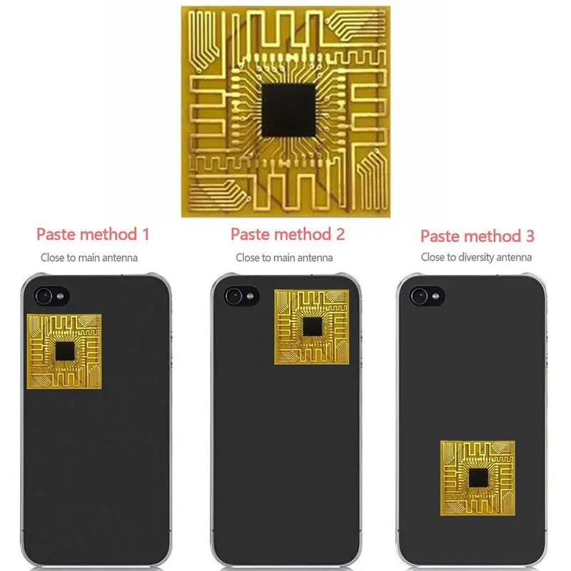 4PCS Mobile Phone Signal Booster Sticker Golden Antenna Amplifier Signal Enhancement Paste for Cell Phone Tablet Cordless Phone