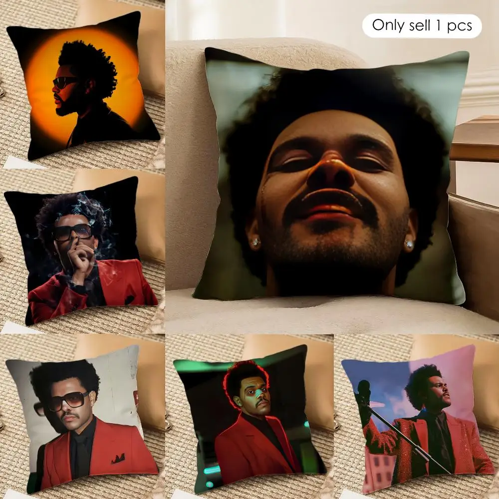Rapper The W-Weeknd Kissenbezug, seidiger, kurzer Plüsch, unsichtbarer Reißverschluss, staubdichter Sofakissenbezug für Heimdekoration