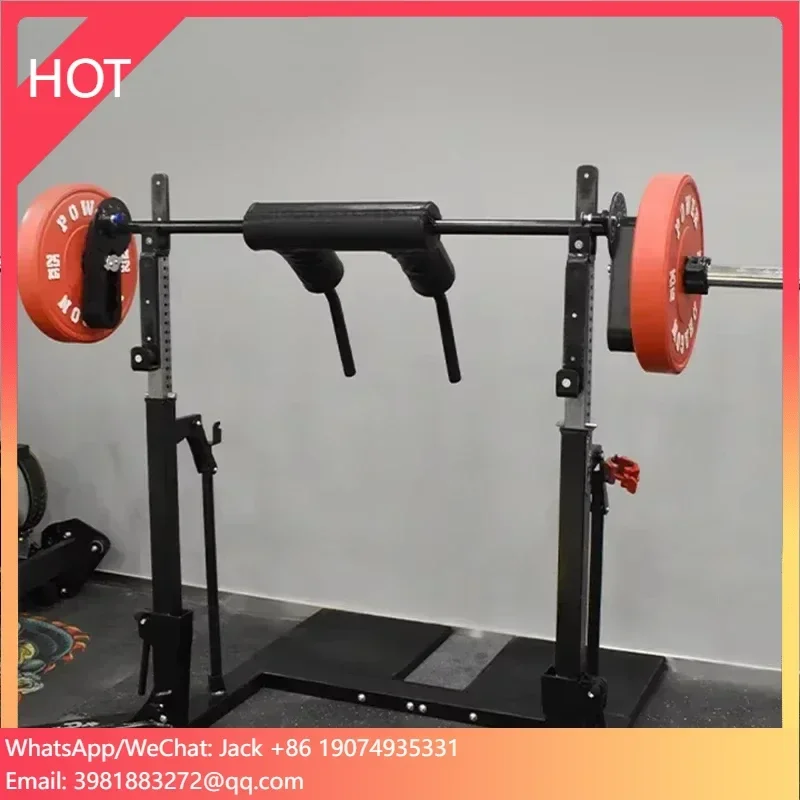 Adjustable barbell Safety Squat Bar Custom Logo Gym Fitness Transformer Squat Bar