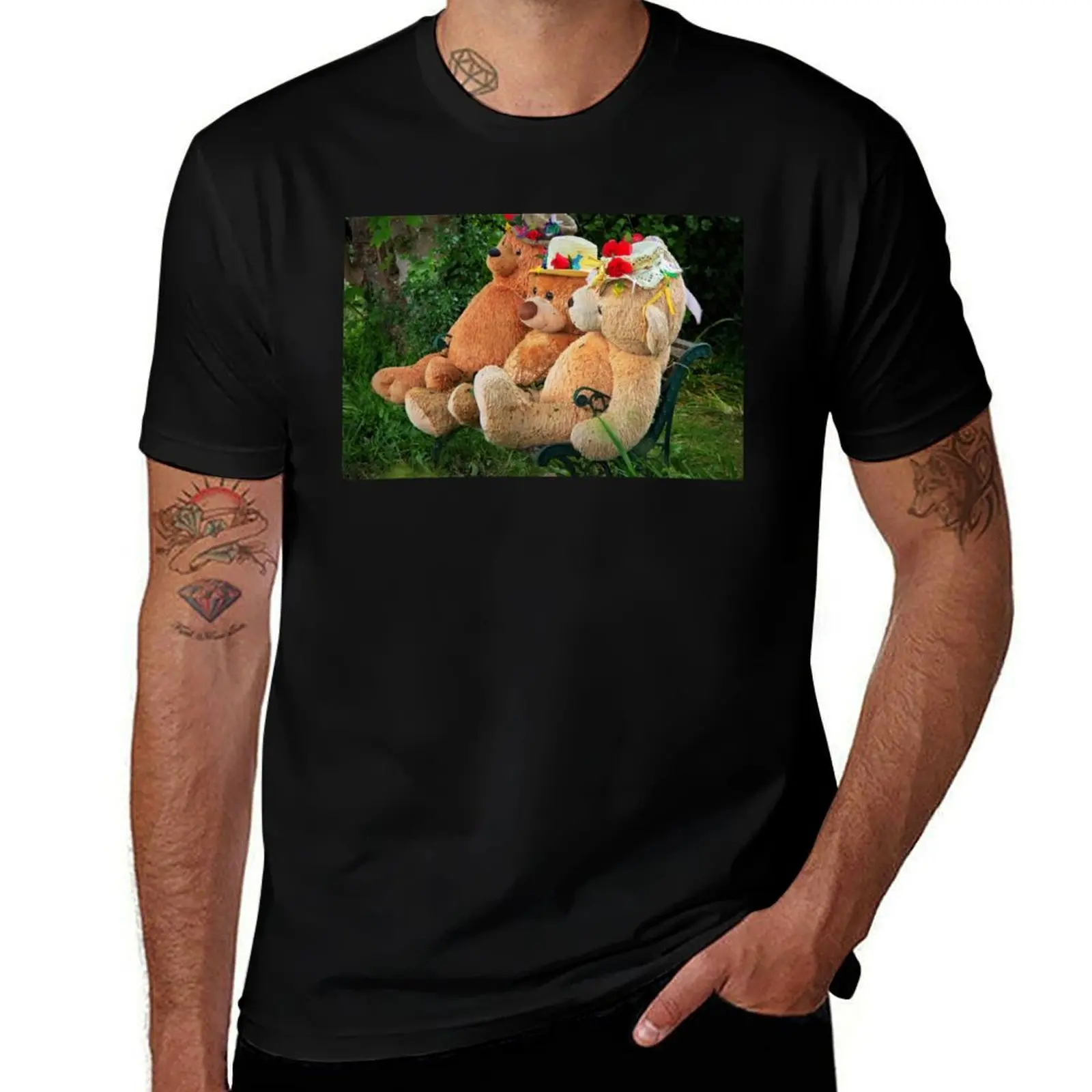 

Three Bears T-Shirt boys whites vintage anime shirt hippie clothes men clothes