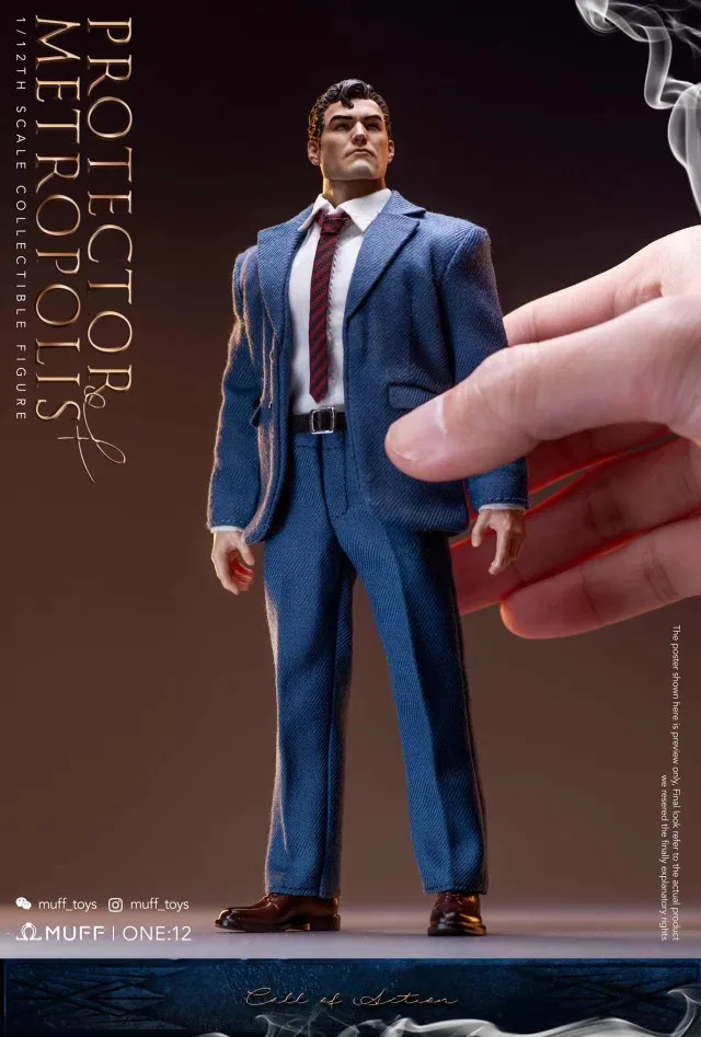 EN STOCK MUFF TOYS figura de acción a escala 1/12 Superman Clark Kent Guardianes de Metropolis Anime Hero 6 pulgadas hombres soldado modelo regalo