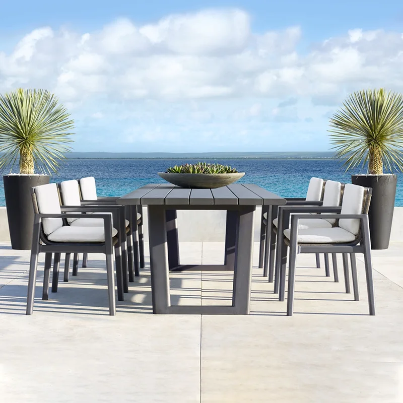 

Outdoor aluminum alloy sofa outdoor open-air garden courtyard villa hotel waterproof and sunscreen visitor center lounge