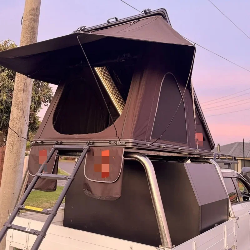 

DrunkenXp Factory Supplies New Rooftop Tents Aluminum Hard Shell Triangular Flip Car Roof Tents