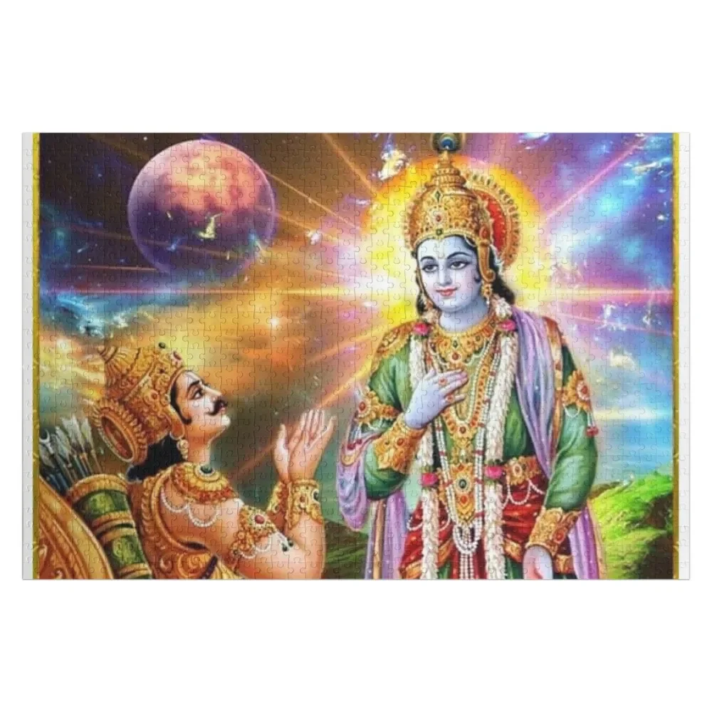 Puzzle Krishna et Arjuna pour enfants, jeu d'objets personnalisés pour bébé