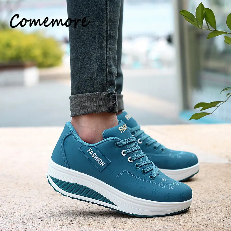 

Ladies Platform Casual Shoes for Women Running Female Sneakers Trends Thick Bottom Wedges Women Sports Sneaker Tennis Red