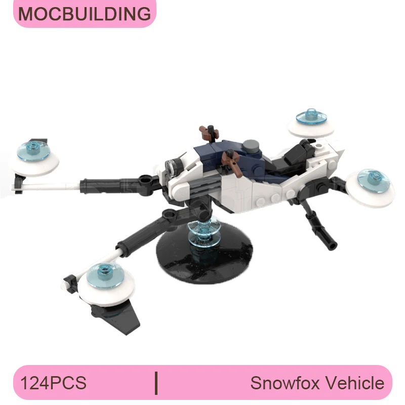 

Модель автомобиля Snowfox, строительные блоки MOC, сборные кирпичи для творчества, развивающая коллекция, демонстрационные игрушки, подарки, 124 шт.