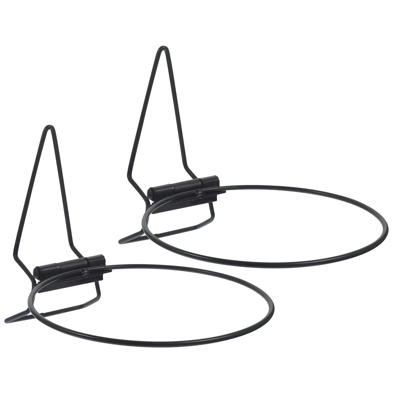 

2Pcs Hanging Flower Pot Stand Rack Iron Balcony Planter Railing Foldable 17cm Diameter Plant Hanger Outdoor Indoor Storage