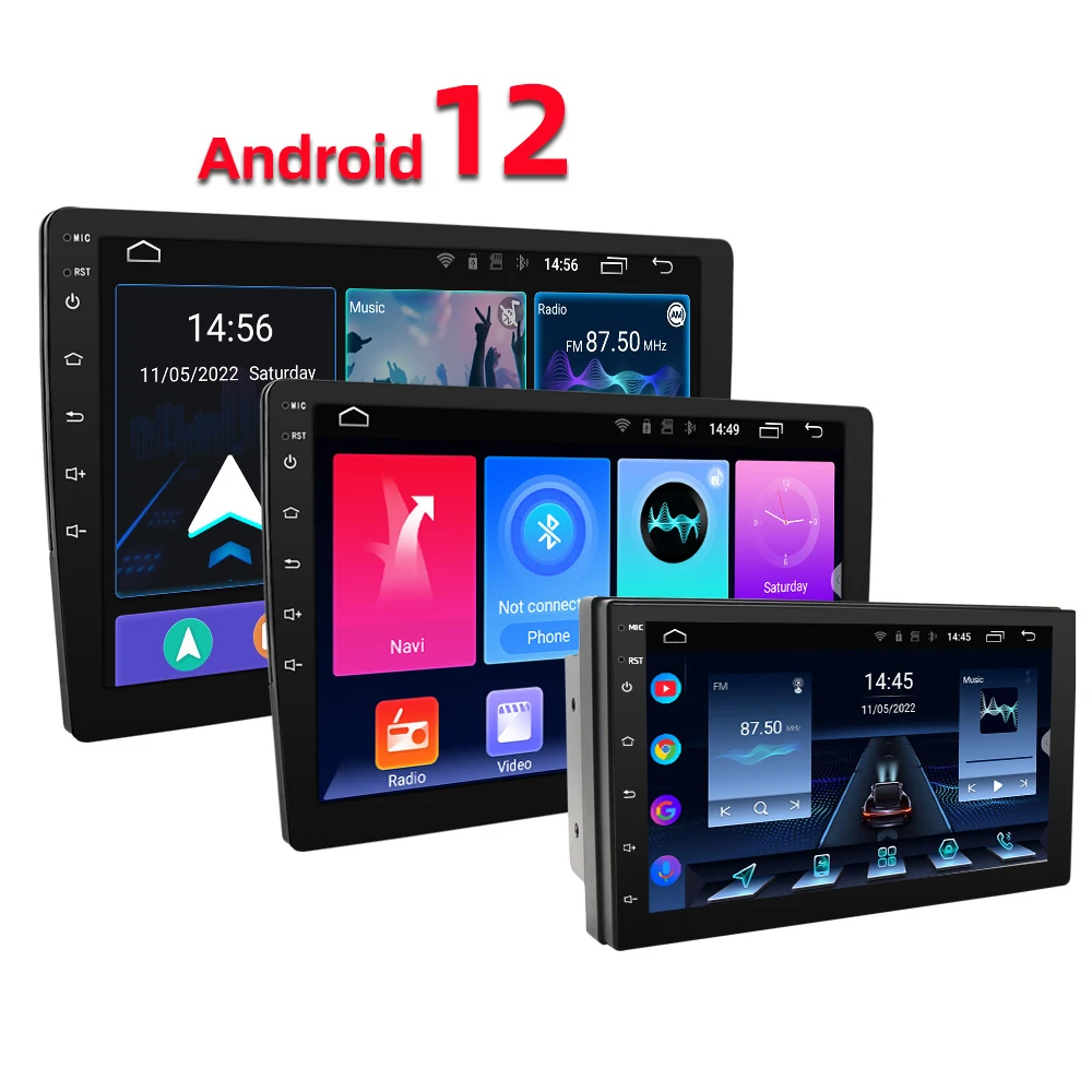 

Wholesale Radio Car Touch Screen 1 Din Multimedia Player BT Carplay Universal 10.1 Inch Double Din Android 12 Car Stereo