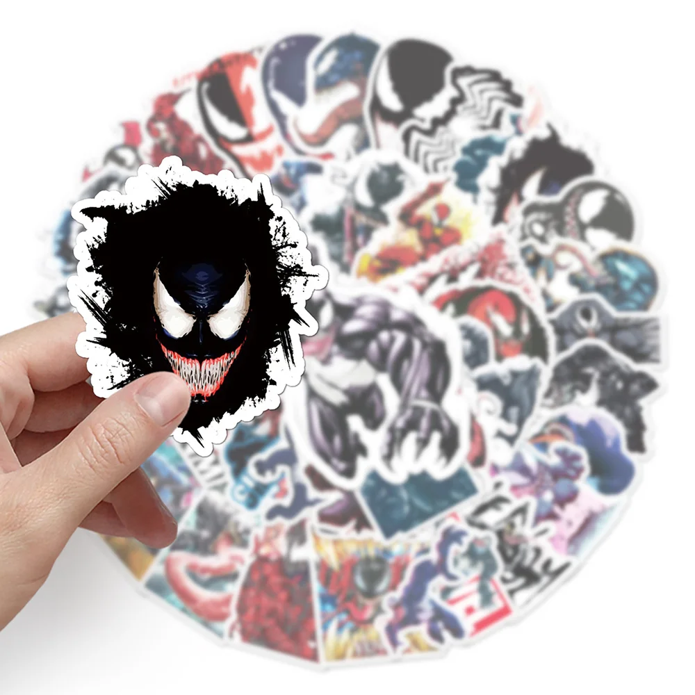 10/30/50PCS Anime Disney Movie Venom Cartoon Stickers DIY Phone Car Bike Bottle Skateboard PVC Graffiti Decals Fun for Kid Toys