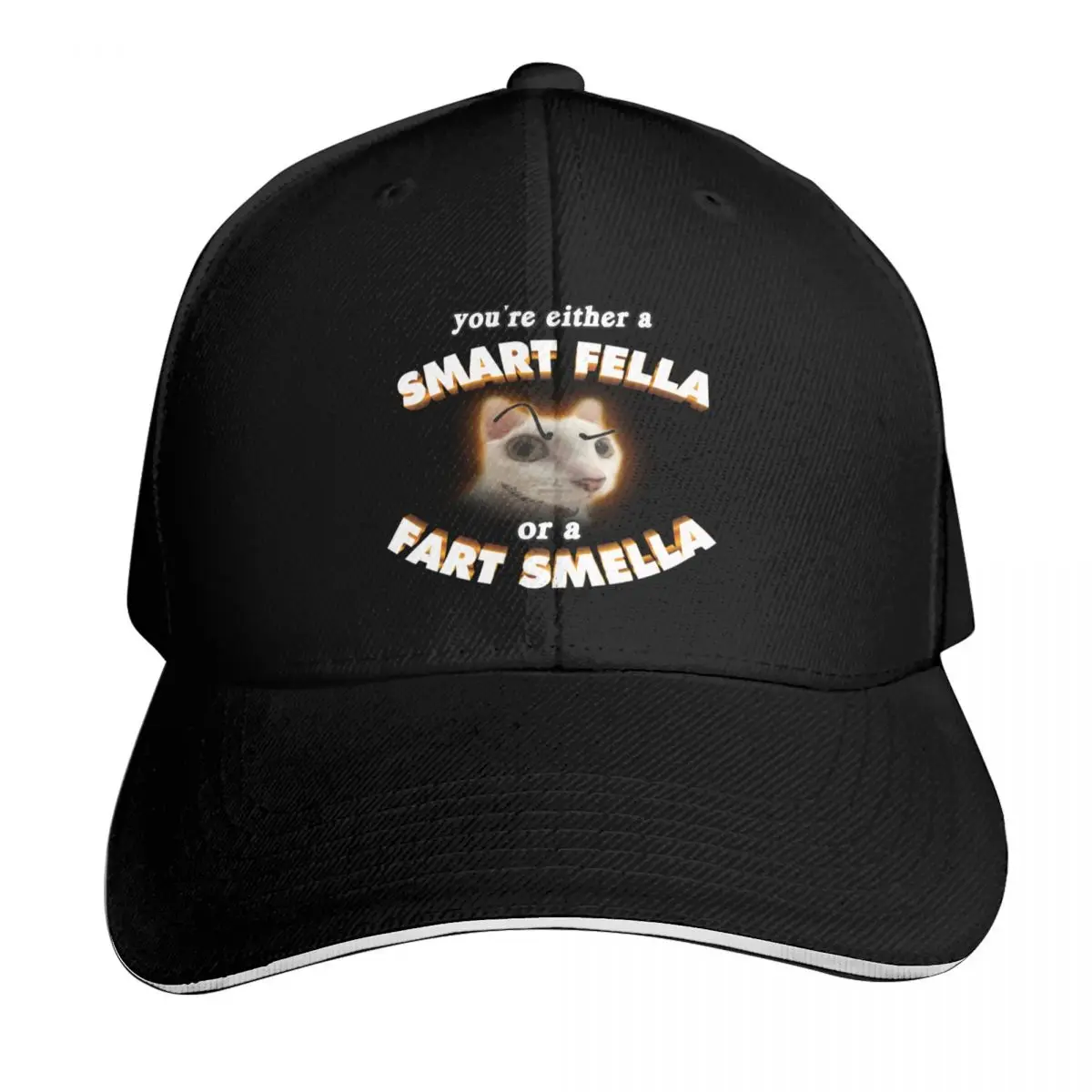 you're a smart fella or a fart smella Baseball Cap Breathable Mesh Back Adjustable Buckle Closure Moisture Wicking Quick Dry