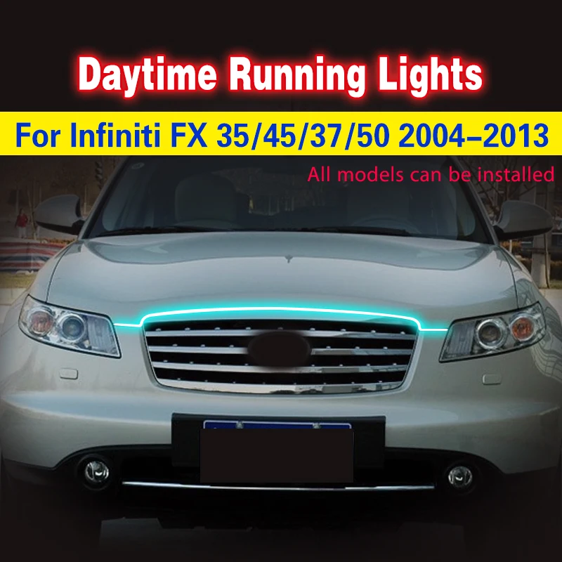 Dla Infiniti EX25 M25 M56 FX FX35 FX37 FX45 FX50 FX30D 2004-2015 Samochodowe wodoodporne światło przeciwmgielne LED do jazdy dziennej DRL 12V 1PCS