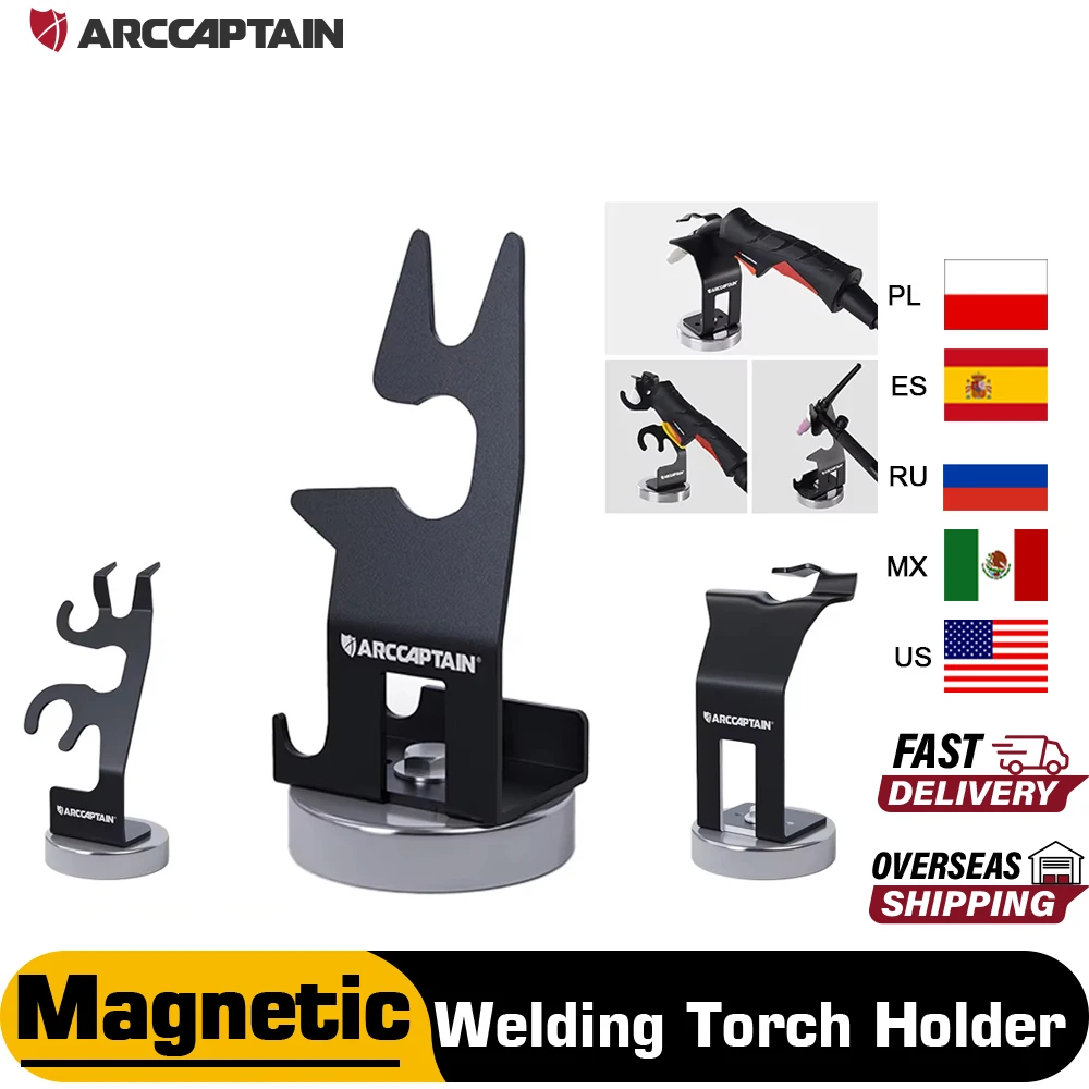 ARCCAPTAIN MIG/TIG Welding Torch Holder Magnetic Base Welding Stand for MIG TIG Gun Torch Strings and Plasma Cutter Gun Torch