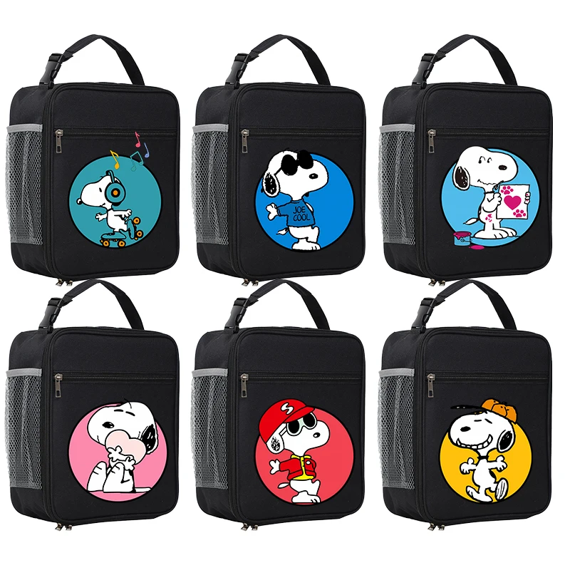 Snoopy Insulated Lunch Bag Insulation Bento Pack Aluminum Foil RiceBag Meal Pack Ice Pack Student Bento Lunch Handbag Insulation