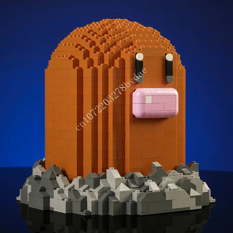947PCS Custom MOC Life-Sized Sculpture Series Angry Dig-ALittle Figure Education Assembly Puzzle DIY Creative Assembly Toy Gift