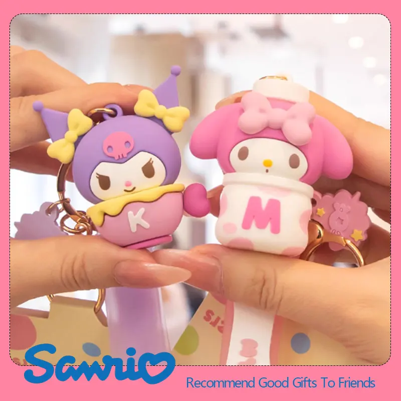 Anime Sanrio Hello Kitty Pochacco Breloczek Śliczny Mymelody Kuromi Cinnamoroll Figurka Akcji Lalka Kawaii Zawieszka Zabawki Brelok Prezent