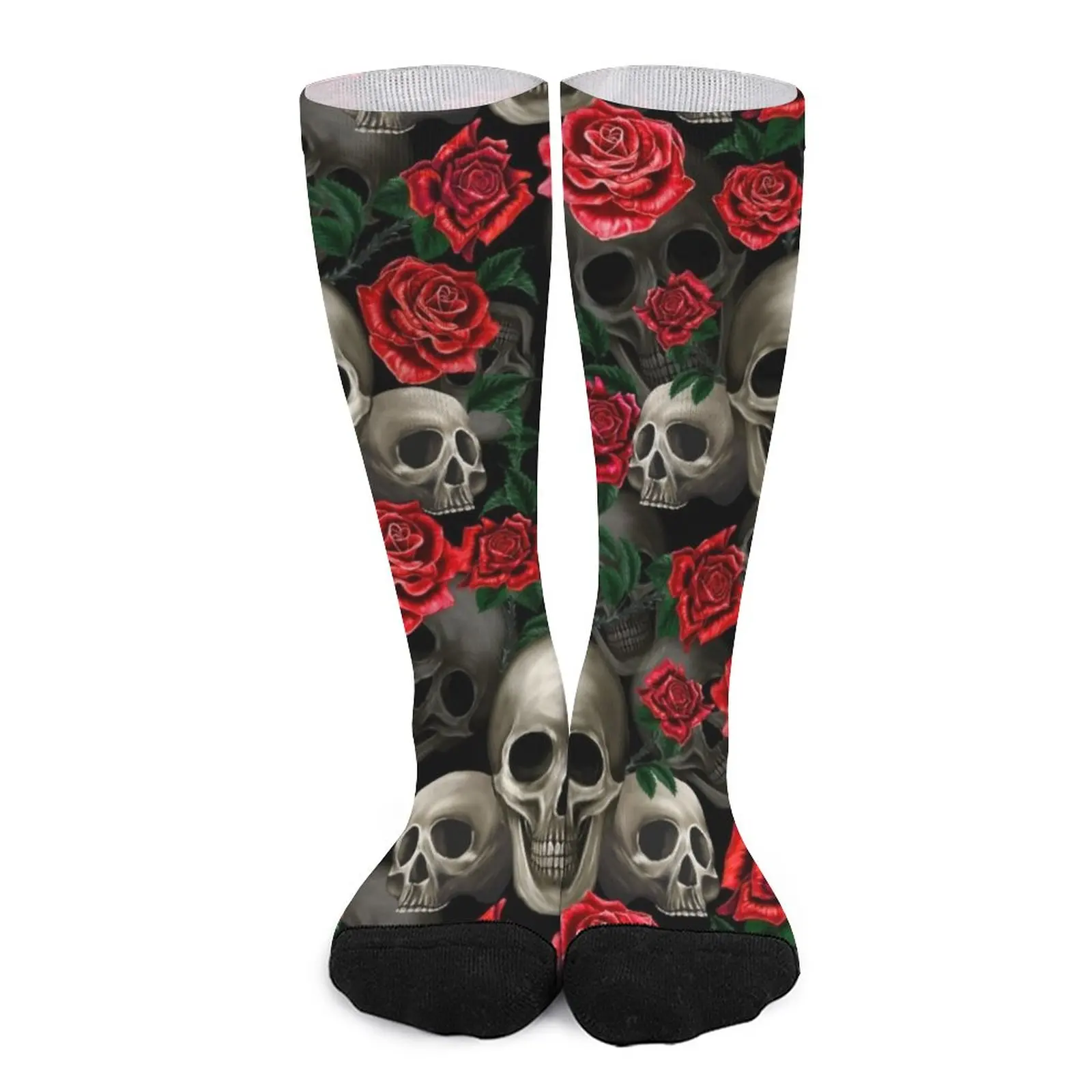 

Skulls and red roses Socks Sports socks Socks for men set men socks
