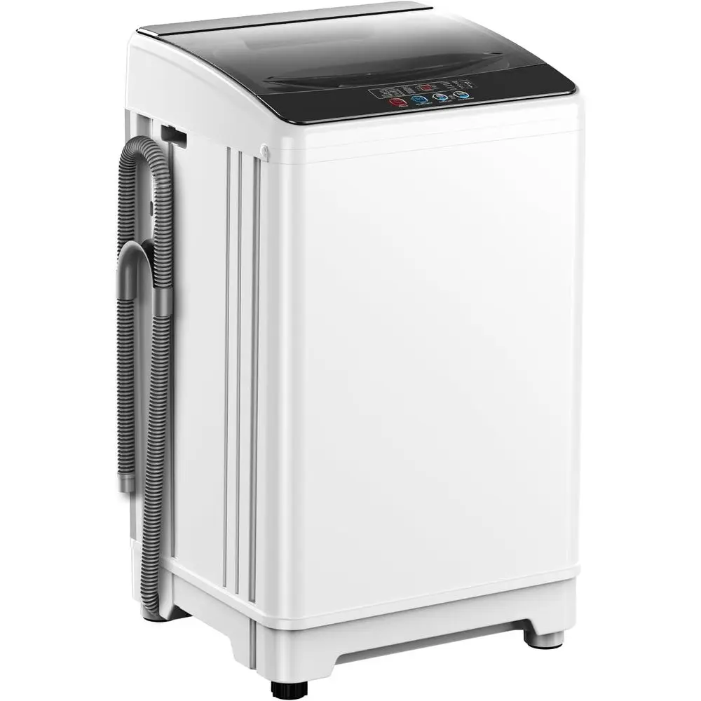 18lbs Portable Washing hine, Laundry Washer, 2.4 Cu.t, White | ully Automatic, Energy Saving, StainlSteel Tub, Drain Pump, 10 Wa