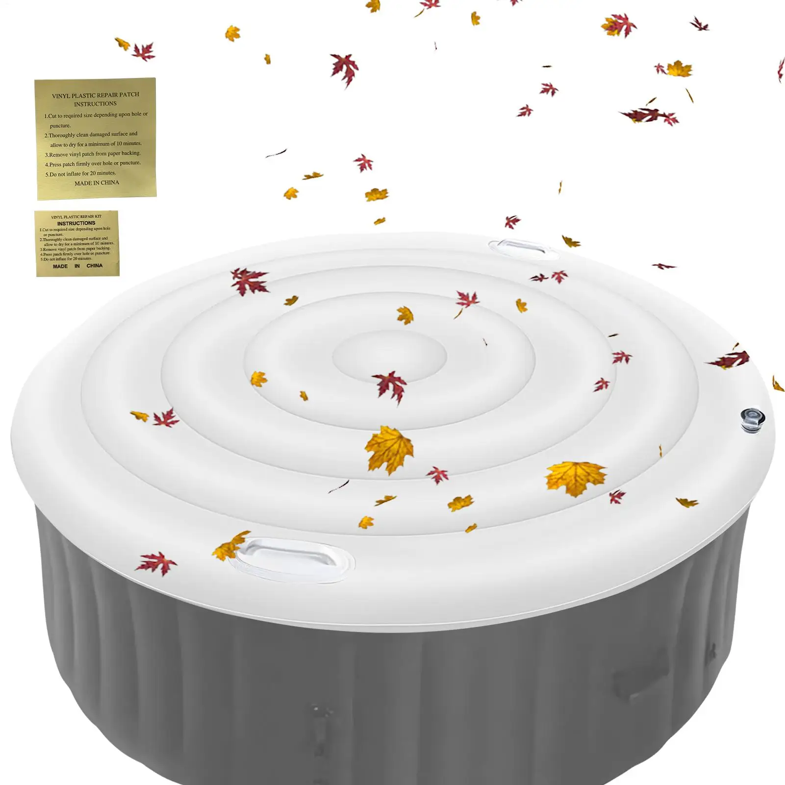 

Inflatable Hot Tub Cover Energy Saving Round Hot Tub Lid Spa Pool Windproof Rain Overflow Thermal Cover Hot Tub Windproof Cover