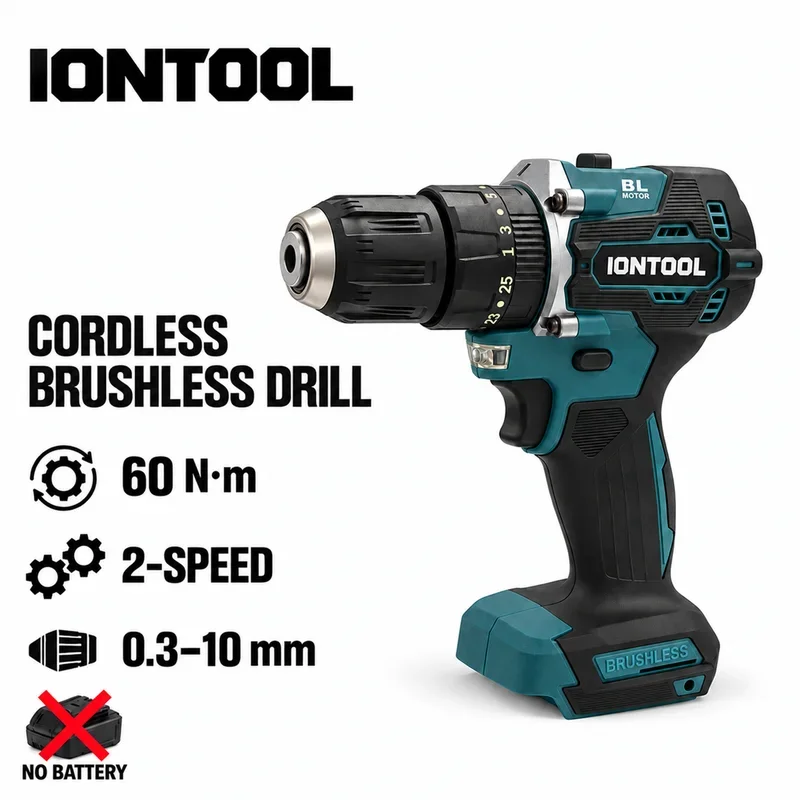 IONTOOL Durable Cordless Drill 0.3-10mm For Plastic Panel Drilling and Acrylic Sheet Boring and PVC Pipe Drilling and DIY Making