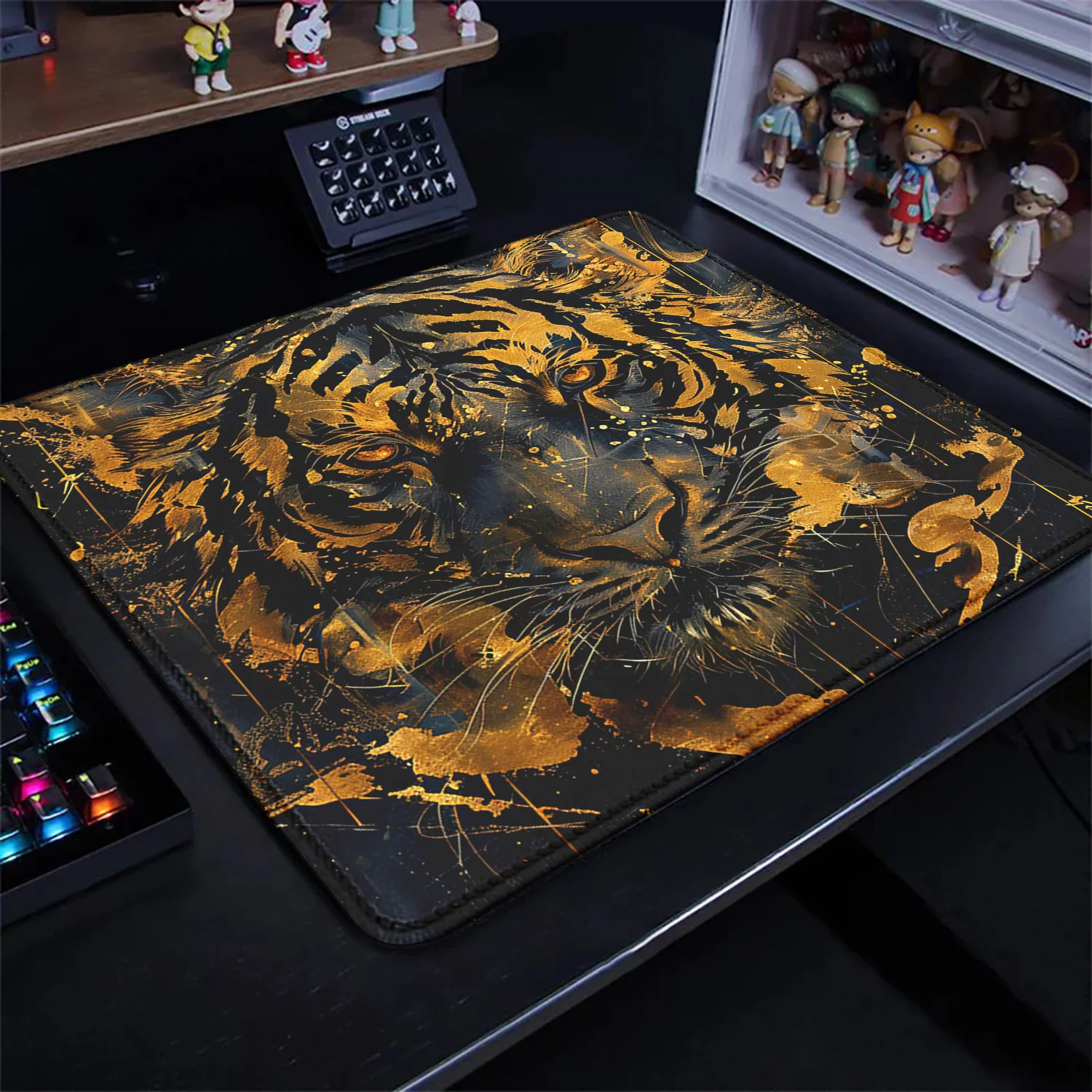 E-sports Tiger Cute Small mouse pad Gaming Laptops mousepad Gamer Carpet Keyboard Mat Desk Protector Anime Cartoon Mouse Pads