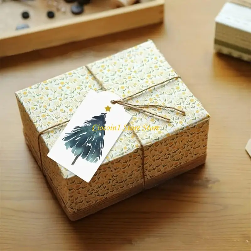 A3PC 20 PCS / Set Christmas Tree Bagels Gift Cadeau Noël Tagged pour les vacances