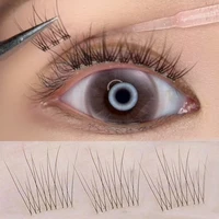 Pestañas postizas sin pegamento de gran capacidad, pestañas en racimo de 8/10MM, extensión de pestañas postizas autoadhesivas naturales rizadas en C, maquillaje