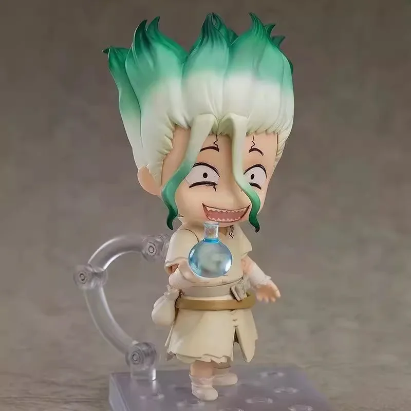 Neue q-version nendoroid stein gott senku neue steinzeit stein zeit bewegliches gesicht wechselnde hand modell verzierung