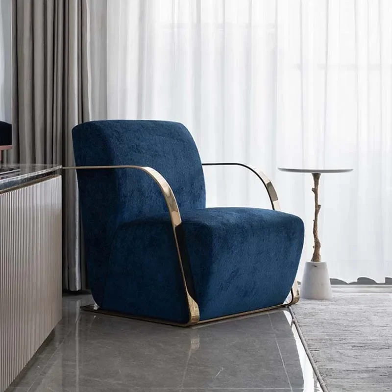 

z Italian Luxury Single Sofa Chair Nordic Living Room Balcony Designer Minimal Leisure Negotiation Modern Simple Chair
