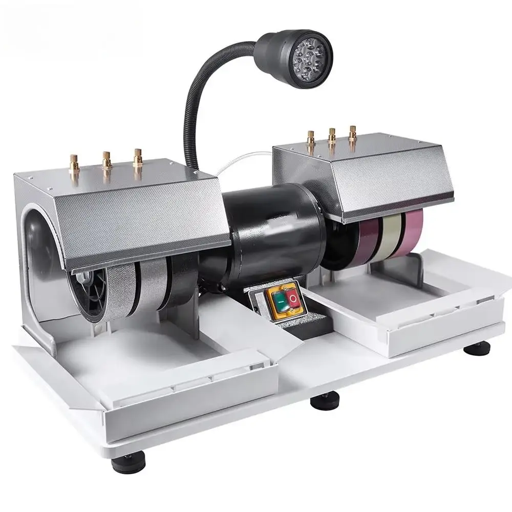 

Cabbing Machine 6" 1/4HP 1800rpm Efficient Lapidary Rock Grinder Polisher With Lamp & Water Pump Gem Faceting Machine