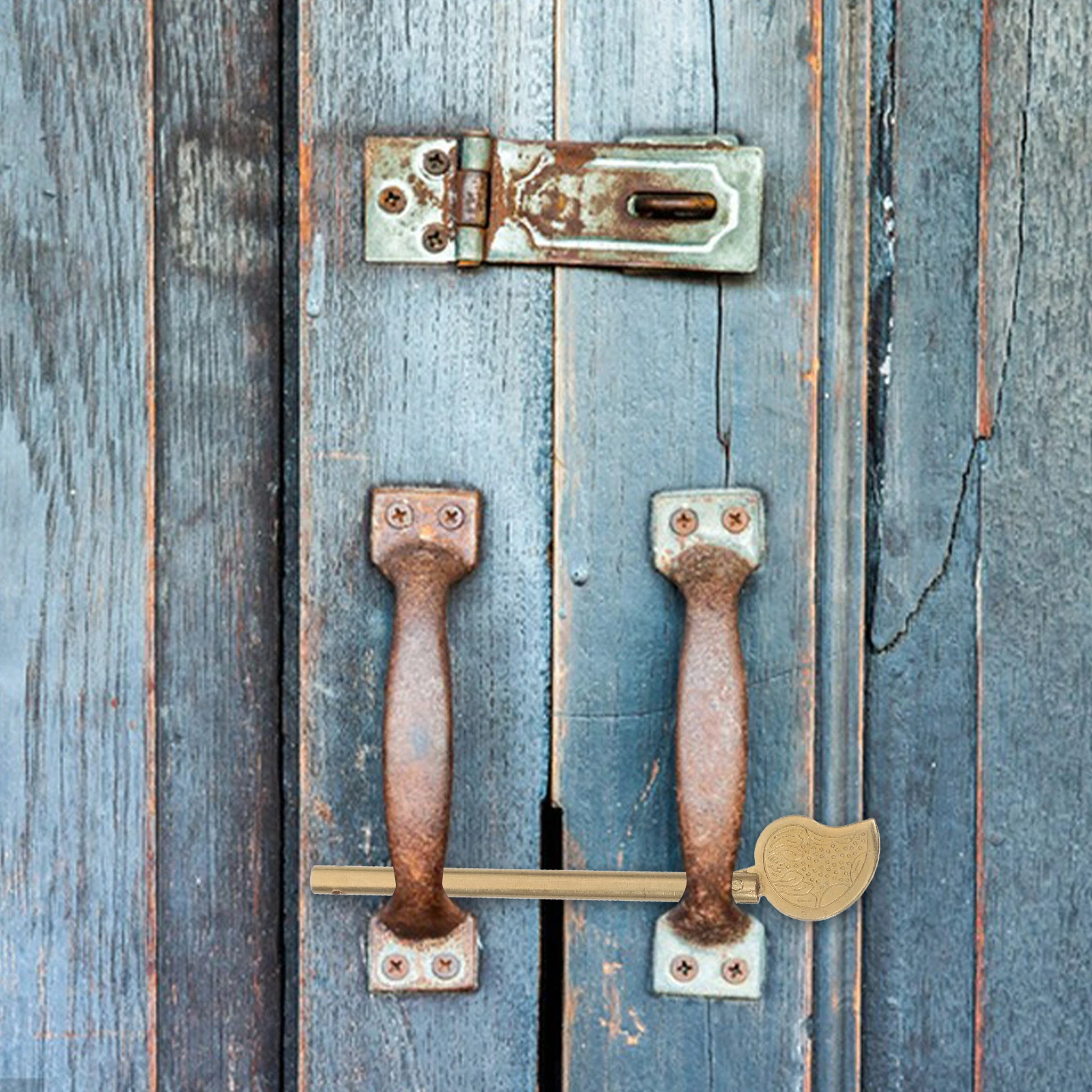 

1 Pcs Decorative Antique Lock Bolt Copper Door Lock Pin Classical Key Design For Vintage Cabinet Doors