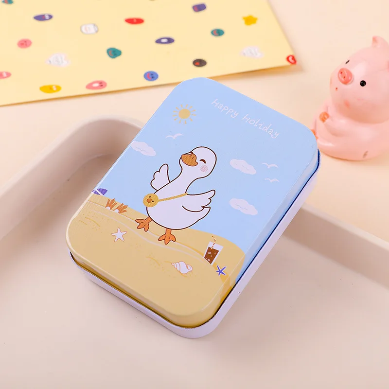 Mini Cute Cartoon Metal Iron Box Drawer Receive Hairpin Storage Box Rectangular Jewelry Cosmetic Organizer Girl Fine Gift Box