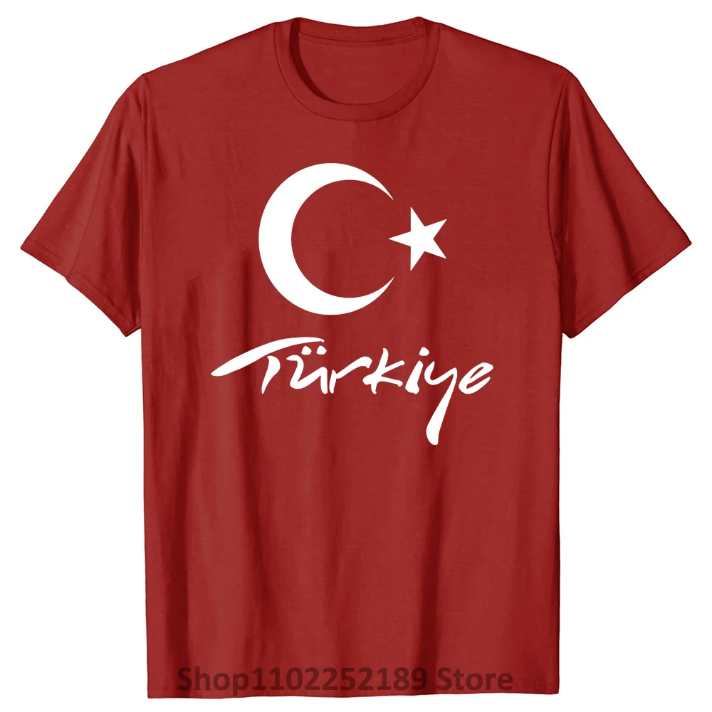 Turkey National Flag T Shirt Men TUR T-shirts Nation Team Cotton Fans Tops Streetwear Tshirt Turkish Turk Country Tees