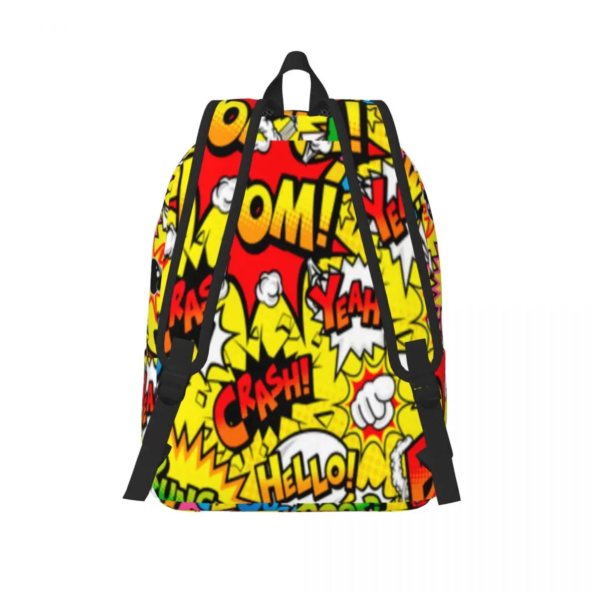 Superheroes Comic Book Collection Pop Art Quotes Backpack Middle High College School Student Bookbag Teens Daypack Outdoor