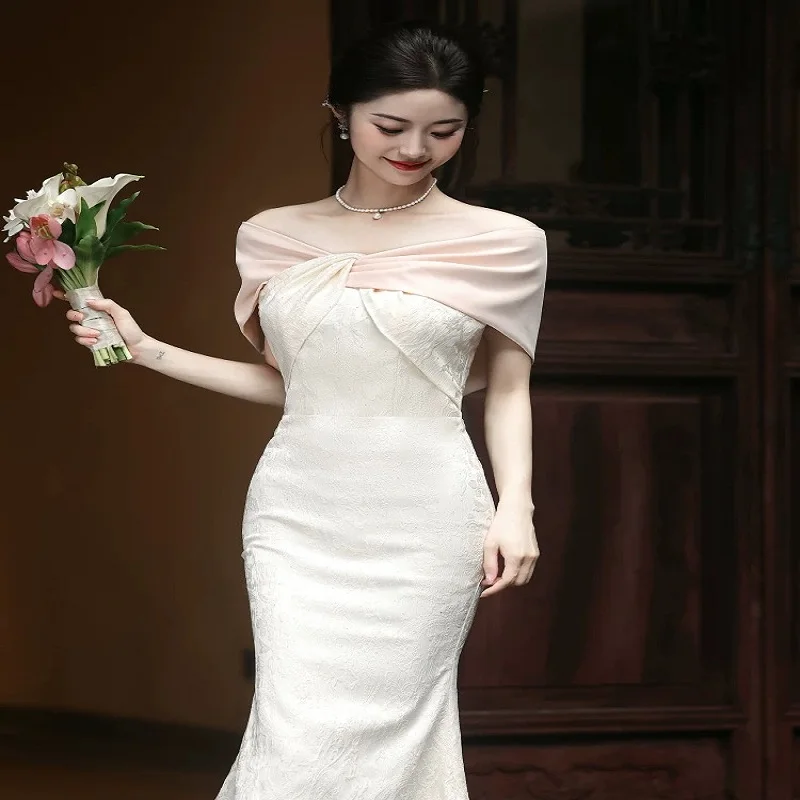 New No. 11 Toast Wear Bridal 2024 One Shoulder High-Quality Slim Engagement Dress Evening Dress