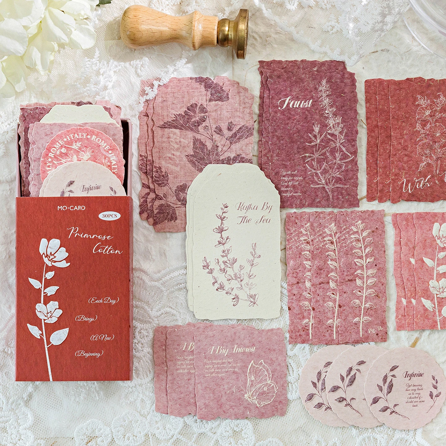 

Morning Rain Rose and Poetry 3D Embossed Stickers Ins Floral Plant Special Paper Vintage Journal Material Decoration