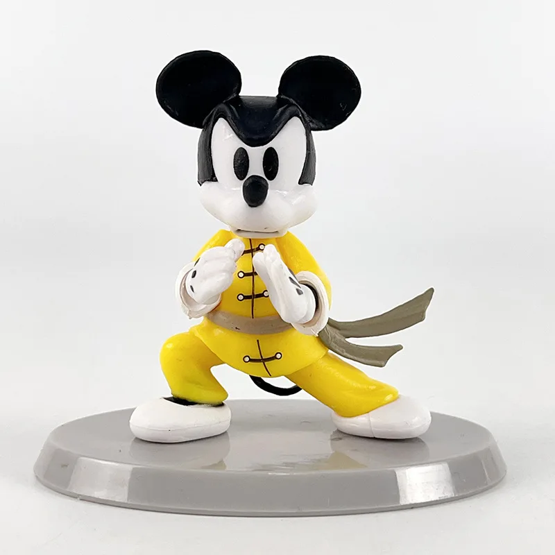 Coffret mystère de dessin animé Kung Fu, figurines de collection Tai Chi Mickey et Minnie, décor d'anime de boîte aveugle pour les fans (modèle en Pvc 9 pièces)