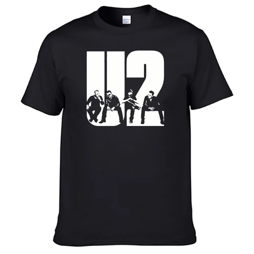 Rock Band U2 T-shirt Unisex 100% Cotton Men Women T-Shirt Top Sales Band Shirt N09