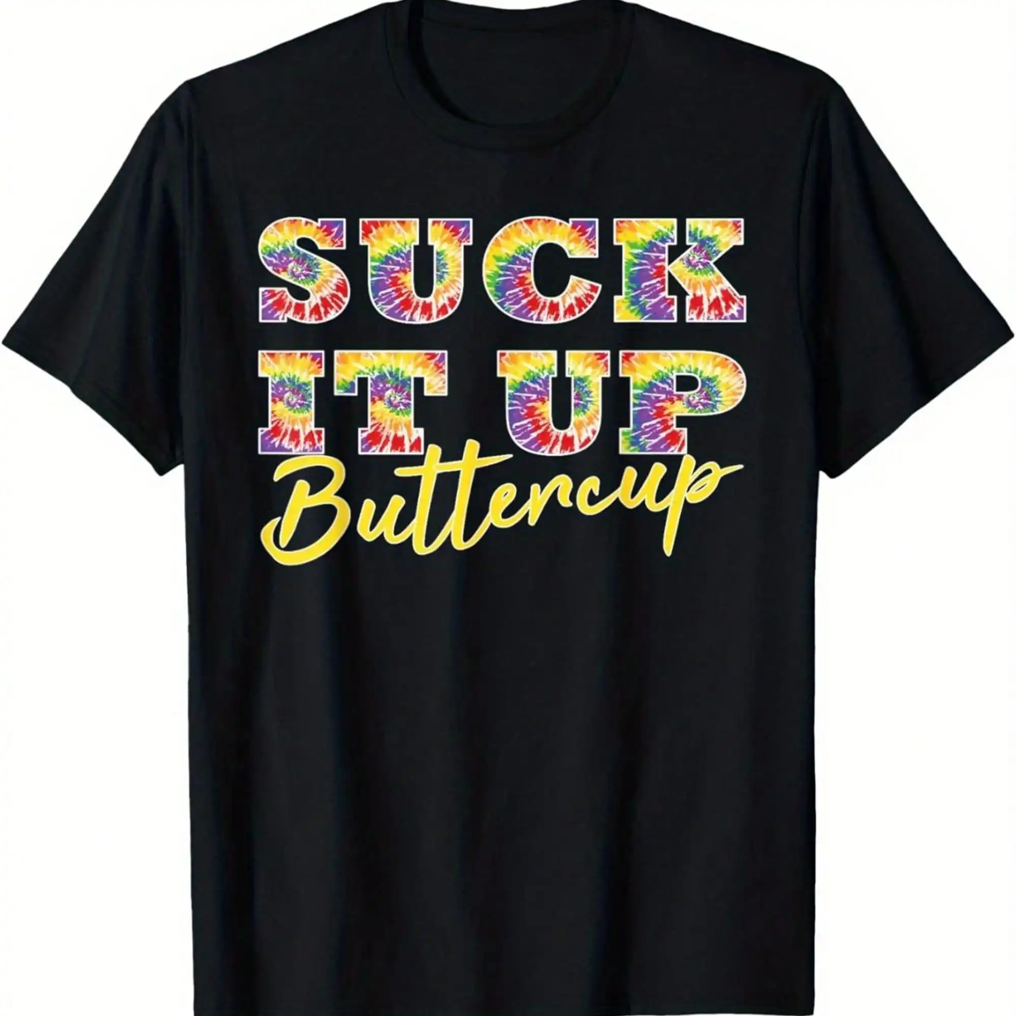 Bold Tie-Dye Text And Fun Patterns For Plus-Size Women, Casual Summer Tee, Gift For Mom, Sister, Friend, Outdoor Daily Wear